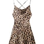 ZBZA Mulheres Sexy Mini Wrap Hip Dresses verão Novo Backless Sling Leopard Print Short Dress Holiday Beach Party Fashion Women's
