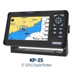 ONWA KP-25 Plotter de gráfico GPS marinho de 5 polegadas GPS SBAS Navegador marinho Localizador Função de exibição Navio Barco Suporte GPS e GALILEO