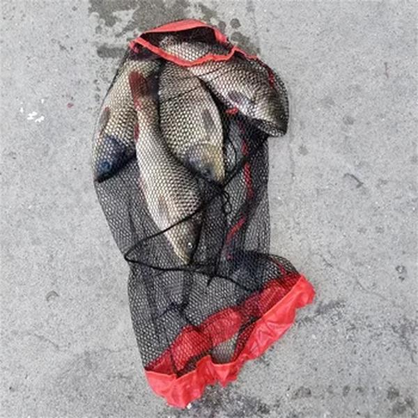 Saco de malha de pesca dobrável equipamento de pesca espessamento pequena grade redes de peixes vivos saco pacote boca net saco de pesca fornecimento
