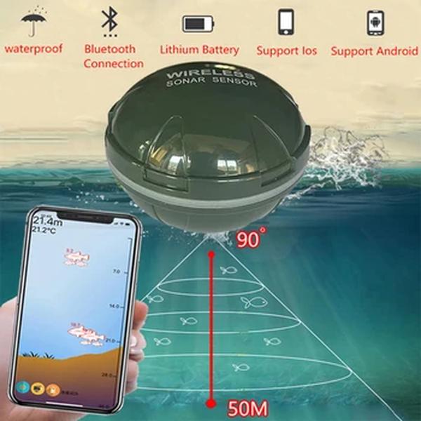 Sonar-novo smartphone com sensor, frete grátis, bluetooth, inteligente, localizador de peixes, android, ios, pesca visual