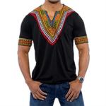 6 cores 2022 moda verão homens topo africano roupas áfrica dashiki vestido impressão rico bazin casual manga curta t camisa para mans