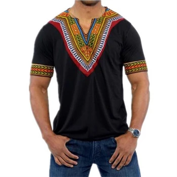 6 cores 2022 moda verão homens topo africano roupas áfrica dashiki vestido impressão rico bazin casual manga curta t camisa para mans