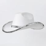 Chapéu alto jazz de lã masculino e feminino, espetáculo de palco, festa, chapéu de palha de cowboy ocidental, estilo britânico, 4 estações, 1pc