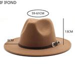 Chapéu Fedora Jazz de feltro estilo britânico, Chapéus Panamá Trilby para mulheres e homens, festa de casamento cavalheiro, 59 a 61cm