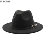 Chapéu Fedora Jazz de feltro estilo britânico, Chapéus Panamá Trilby para mulheres e homens, festa de casamento cavalheiro, 59 a 61cm