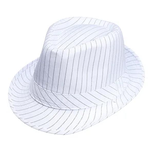 Chapéu casual coreano feminino, chapéu alto retrô britânico, chapéu de jazz listrado, chapéu de palco feminino, verão