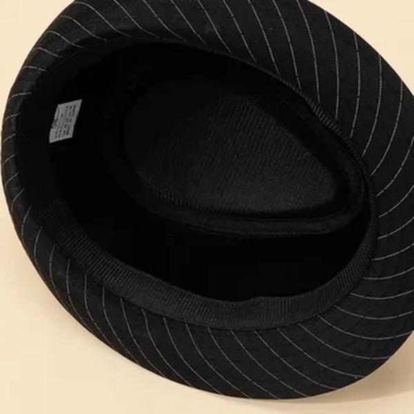 Chapéu alto listrado masculino e feminino, chapéu de jazz, sombreamento solar, tendência da moda britânica, primavera, verão