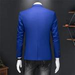 Blazer casual de negócios masculino, vestido de casamento noivo, tops de terno boutique, casaco monocromático, marca de alta qualidade, moda