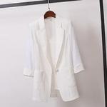 Blazer blazer da senhora do escritório da primavera do outono dos bolsos da aleta da luva longa simples cor sólida blazer da lapela para o negócio