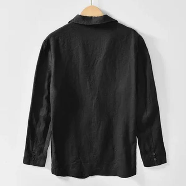 Fatos de safári masculinos casuais de linho e algodão, blazers monocromáticos, casacos grandes, roupas de primavera, novos, BL988