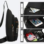 Xierya-Bolsa de armazenamento crossbody simples para homens, pequenos sacos mensageiro preto, bolsa de ombro café, bolso cor sólida, viagens, ao ar livre