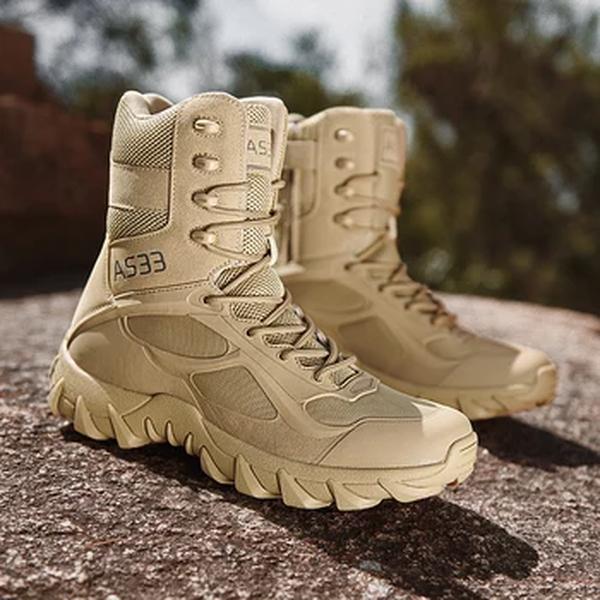 Novos Homens Marca de Alta Qualidade Botas De Couro Militar Força Especial Tático Desert Combat Botas dos homens Sapatos Ao Ar Livre Ankle Boots