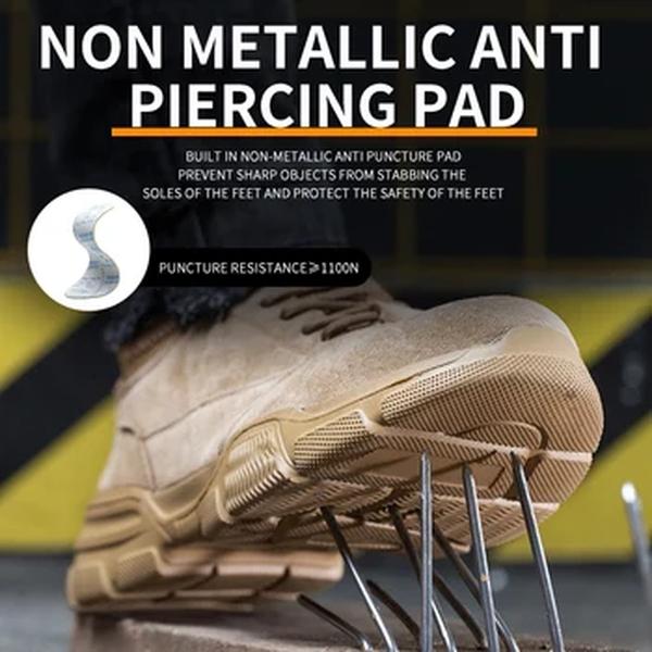 Sapatos de segurança masculinos de aço Toe, proteção leve para os pés, tênis para trabalho, frete grátis