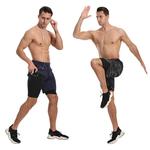 Shorts esportivos de secagem rápida para homens, corrida, treino, jogging, deck duplo, fitness, ginásio, treinamento, 2 em 1, verão, 2023