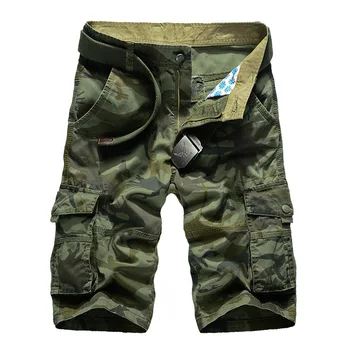 Shorts masculinos de camuflagem, shorts casuais masculinos, shorts de trabalho soltos, calças curtas plus size para caminhada ao ar livre, novo, 2024