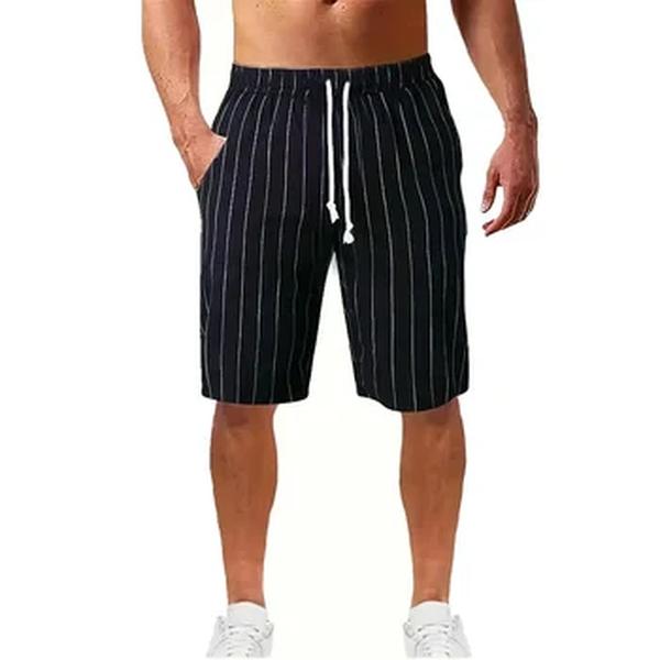 Short de linho de algodão leve masculino, calça fina, com cordão de secagem rápida, roupa de rua fitness, quente