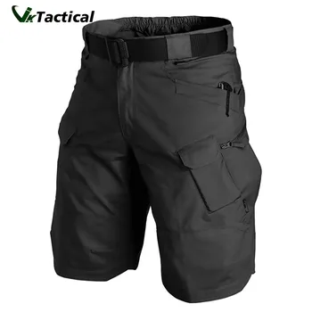 Shorts táticos militares urbanos para homens, ao ar livre, impermeável, resistente ao desgaste, shorts carga, secagem rápida, multi bolso, calças de caminhada, plus size