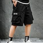 Tecidos duráveis e confortáveis para homens, shorts finos para o exterior, esportes casuais, bolsos grandes, viagem ao ar livre