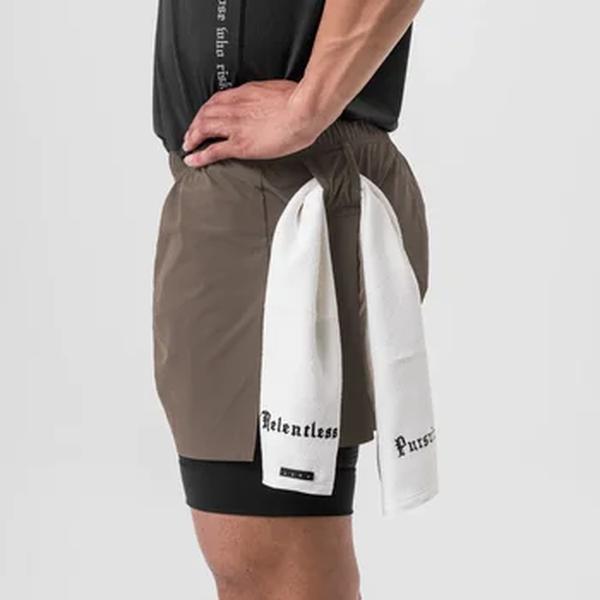 Calções esportivos 2 em 1 masculino, de camada dupla, jogging, fitness, treinamento, esportes ao ar livre, calças de praia, novo, verão