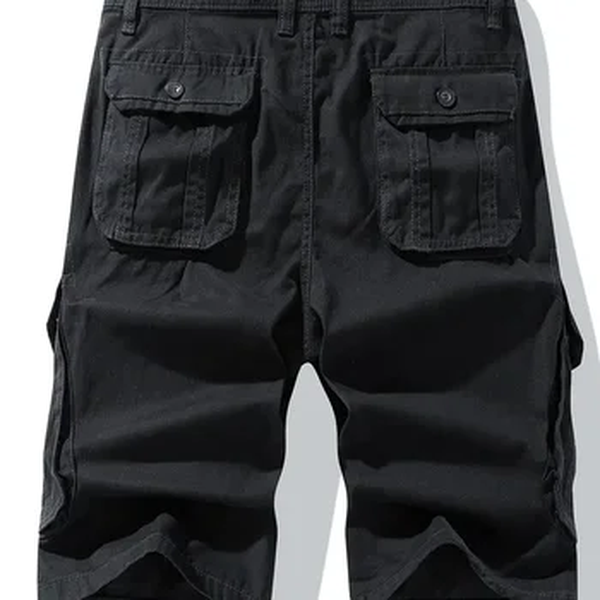 Shorts de algodão multi bolsos para homens, shorts soltos confortáveis táticos, calças de trabalho, roupas masculinas, shorts impermeáveis para trilha de caminhada