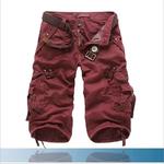 Novo verão shorts casuais dos homens em linha reta sólida esportes shorts homens joggers carga shorts moda algodão na altura do joelho moletom homem