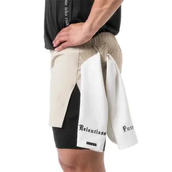 Moletom Quick Dry para homens, shorts de ginástica, shorts de corrida, novo para o verão, 2 em 1