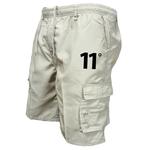 Calções masculinos ao ar livre, macacão masculino com elástico na cintura, calças curtas de trabalho soltas, calças esportivas estampadas para ciclismo, com bolsos múltiplos