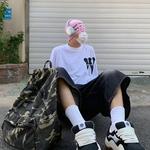 ReddaChic-Calça jeans larga larga de cintura baixa masculina, calça curta jeans folgada, Harajuku retrô Y2K Hip Hop, casual