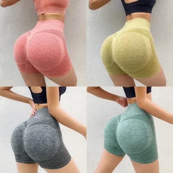 Shorts de ioga sem costura Spandex para mulheres, sexy booty push up shorts, leggings de cintura alta para mulheres, shorts de ginástica para correr, ciclismo, fitness