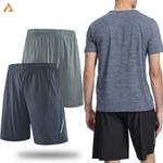 Shorts esportivos de compressão para homens, roupas de treino de suor, calças jogger, ginástica, atacado, 313