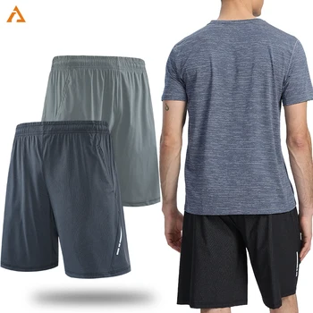 Shorts esportivos de compressão para homens, roupas de treino de suor, calças jogger, ginástica, atacado, 313