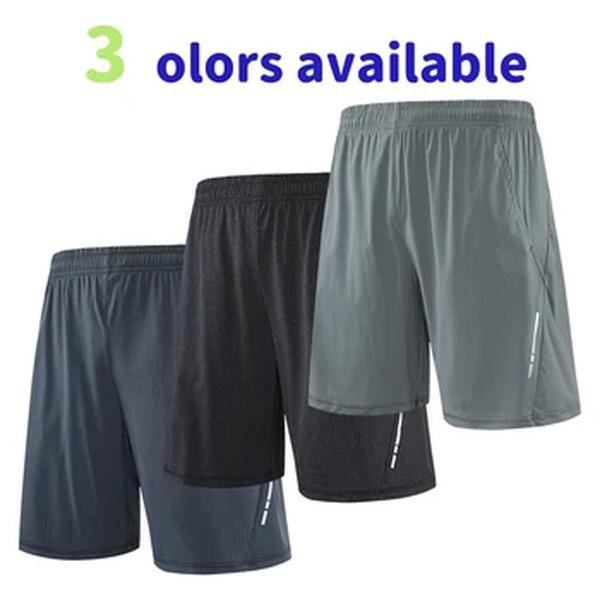 Shorts esportivos de compressão para homens, roupas de treino de suor, calças jogger, ginástica, atacado, 313