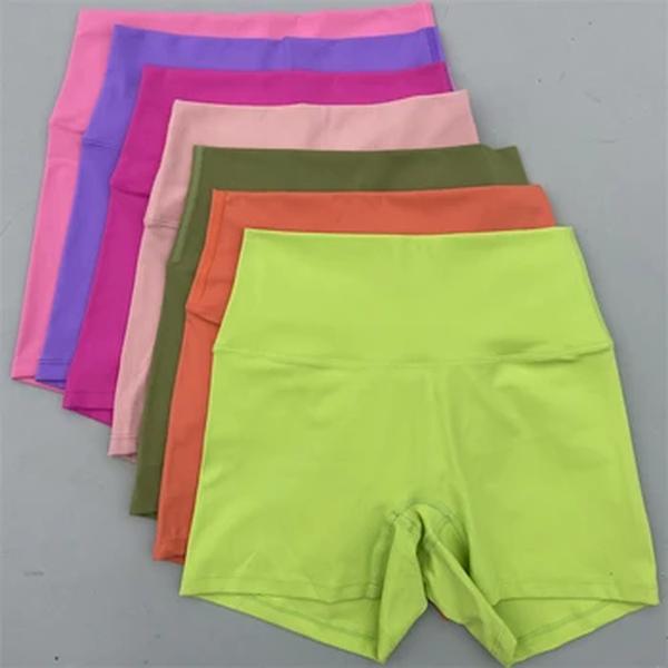 Cintura alta esportes shorts para mulheres, leggings de ioga, fitness, corrida, ciclismo, apertado, macio