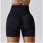 Shorts esportivos sem costura para mulheres, leggings de cintura alta, para ciclismo, jogging, fitness, academia, ioga e academia