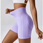 Shorts esportivos sem costura para mulheres, leggings de cintura alta, para ciclismo, jogging, fitness, academia, ioga e academia