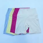 Shorts de Yoga de Cintura Alta para Mulheres Slim Fit, Butt Lift, Ginásio Correndo, Shorts de Nylon Elástico Alto