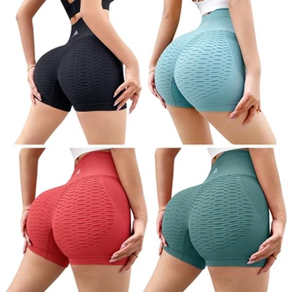Shorts de ioga para mulheres, levantamento bumbum, shorts corrida, barriga controle, exercício físico, ginásio, treino atlético