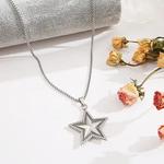 Colar Punk de Estrela de Cinco Pontas, Criativo, Simples, Hip Hop, Personalidade, Temperamento Masculino, Novo