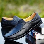 Sapatos de couro genuíno para homens, mocassins respiráveis, sapatos de condução plus size, marca de luxo, 2020