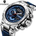 LIGE-Relógio de quartzo impermeável duplo masculino, relógios militares, relógios de pulso esportivos, marca superior, moda