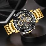 LIGE-Relógio de pulso quartzo impermeável masculino, relógio digital militar, relógios de aço, marca de luxo, esporte