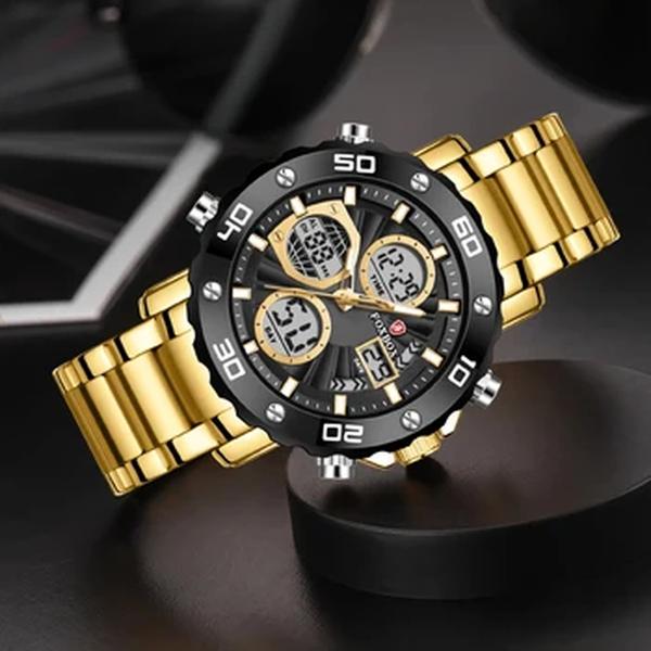 LIGE-Relógio de pulso quartzo impermeável masculino, relógio digital militar, relógios de aço, marca de luxo, esporte