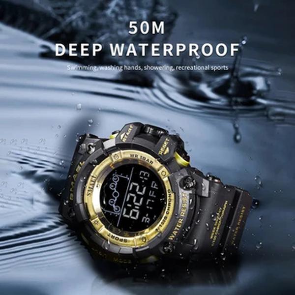 SMAEL-relógios digitais resistentes a choques para homens, grande mostrador, luz traseira brilhante, relógio de pulso esportivo, 8082, novo