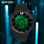 Sanda-relógio de pulso esportivo militar masculino, estilo g, led, digital, à prova d'água, cronômetro, alarme, para mergulho, ao ar livre, marca top