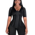 Corset bodyshaper feminino alta compressão vestuário abdômen controle duplo bodysuit cintura trainer busto aberto shapewear faja