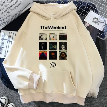 The Weeknd-Pulôver com capuz feminino, Hoodies japoneses, moletons vintage