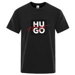 Hugo Print camiseta de manga curta para homens e mulheres, camiseta designer extragrande, gola redonda, algodão, marca de luxo, venda quente