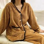 Pijama de arroz para mulheres, Pijama de vento com cor sólida doce grossa, pode ser vestido fora, conjunto de roupas para casa, novo, pequena fragrância, 2022