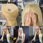HOTBABE-perucas de cabelo humano loiro cheio para mulheres, peruca de renda transparente, pré-arrancadas cabelo remy, 180 densidade, loira, 613