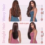 MERISIHAIR-Sintético No Clip Extensões De Cabelo Invisible Wire, Liso, Preto, Loiro, Chicote Falso, 1 Pc